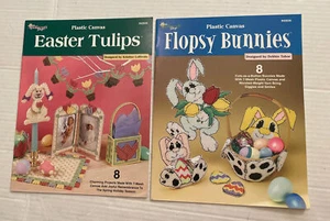 Needlecraft Shop Flopsy Bunnies & Easter Tulips Plastic Canvas Books - Picture 1 of 2