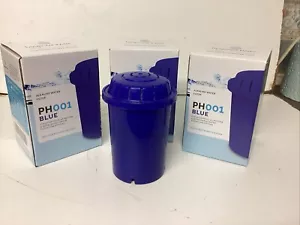 PH001 X3 Alkaline Filter pH Recharge Restore Refresh Invigorated Water Blue BNIB - Picture 1 of 6