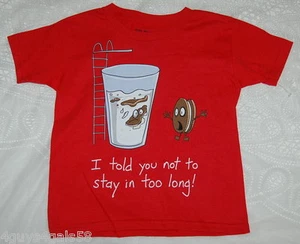 Boys Funny Tee Shirt RED High Dive COOKIES MILK DUNK Dive Board  XS M L XL 2X - Picture 1 of 1