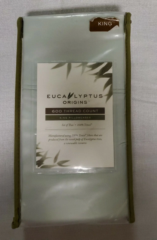 Eucalyptus Origins Tencel Lyocell 600 Thread Count King Pillowcase Pair Taupe