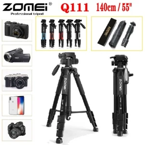 Zomei 55" Q111 Portable Travel Camera Tripod for Canon Nikon Sony Phone Holder - Picture 1 of 17