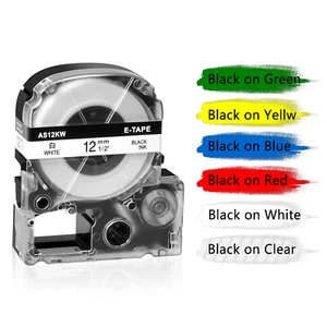 Compatibile con EPSON LK LabelWorks KingJim K-Sun PX Labelshop Tape 9/12/18/24mm - Zdjęcie 1 z 21