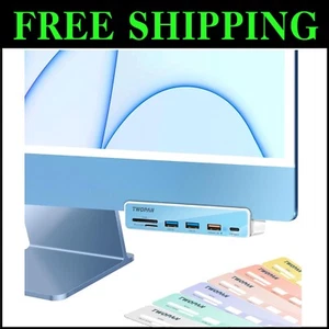 Compact 6-in-1 USB C Hub for iMac - Custom Color Panels & Reliable Connectivity - Picture 1 of 9
