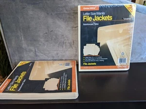 NEW SEALED Globe-Weis Letter Size/Manila File Jackets 25 Count Reinforced Tabs - Picture 1 of 5