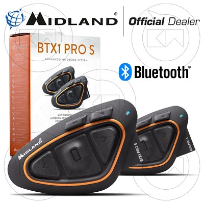 INTERFONO MOTO MIDLAND BTX1 PRO S DOPPIO SISTEMA DI COMUNICAZIONE BLUETOOTH - Imagen 1 de 4