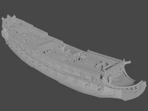 1/1200th English 70-gun Ship-of-the-Line "HMS Resolution"  (Turner Miniatures) - Picture 1 of 2