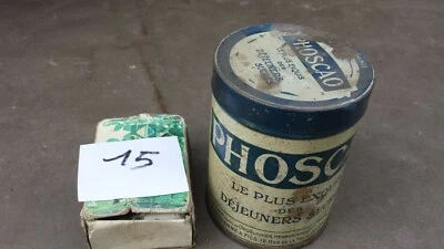 15/ Ancienne petite boîte en tôle lithographiée PHOSCAO 500 g. - Photo 1/4