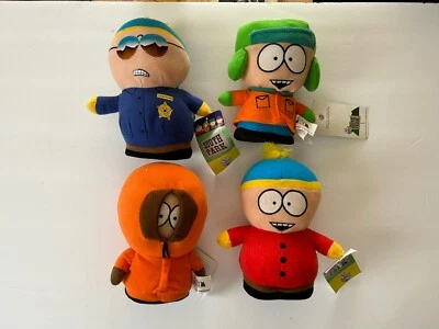 Set Of 4 South Park Cartman Kenny Kyle Plush Toys 7” Nanco Officer Cartman - Image 1 of 3