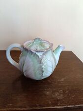 Majolica cabbage design tea pot