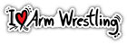 I Love Arm Wrestling Car Bumper Sticker Decal