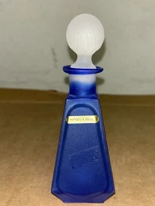 Vintage Hand Blown Cobalt Blue Perfume 5.5 x 2.75 Bottle Soffiato A Bocca Italy - Picture 1 of 8