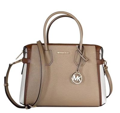 Bolso de Hombro Michael Kors Mercer Mediano con Cinturón Bloque de Color Camel Multi Foto 1 de 4