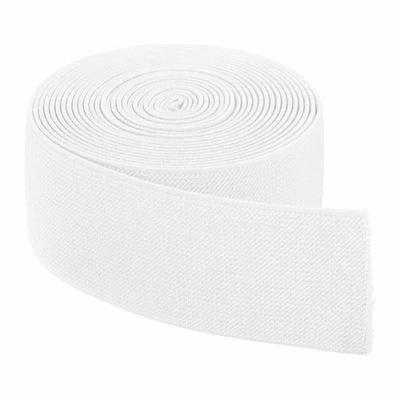 Bandas elásticas para coser carrete elástico tejido blanco de 2 pulgadas x 5 yardas Foto 1 de 4