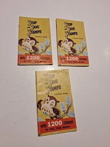 1959 Lot of 3 BOOKS OF Vintage Stop And Save Stamps Savings Booklets!!!!!! - Picture 1 of 5