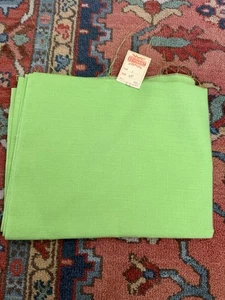 VTG 60s 70s Lime Green Cotton Fabric - 45” Wide - 1 Yard MCM - Picture 1 of 6