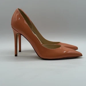 Nine West Peach Patent Leather Folowe d'OrsayPointy Toe Pumps Size 7 - Picture 1 of 15