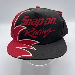 Vintage Snap On Racing K Products Hat Cap Black Snapback Flames NWT *READ* - Picture 1 of 7