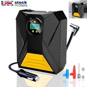 Car Tyre Inflator Pump Digital Portable Tyre Air Compressor Pump 12V Electric UK - Picture 1 of 12