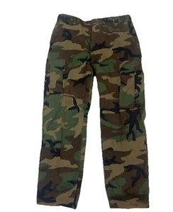 BDU Pants Woodland ( Medium/Short ) Trousers Cold Weather Camouflage - Picture 1 of 13
