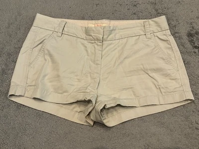 Pantalones Cortos Chinos J.Crew Rotos Para Mujer 8 Beige Verano Clásicos Frente Plano Preppy Foto 1 de 4