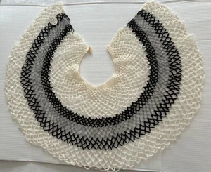 Icelandic Lace Light Yarn Crochet Shawl 100% Wool Cape Style Handmade Iceland - Picture 1 of 6