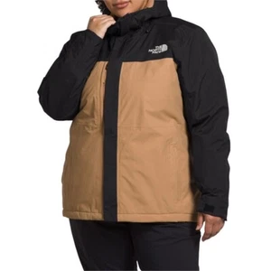 The North Face Freedom Jacket Plus 1X Black Almond Hooded Ski Snow Coat $320 - Picture 1 of 13