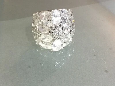 🛍Charles Winston🛍A Coleccionable de WINSTONISTA/Oro Blanco Sobre .925 Talla 6 Foto 1 de 4