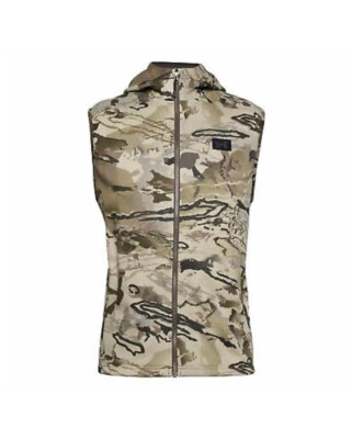 [1356288-999] Mens Under Armour Barren Rut Vest Hoodie  HUNTING-CAMO Size Small - Image 1 of 3