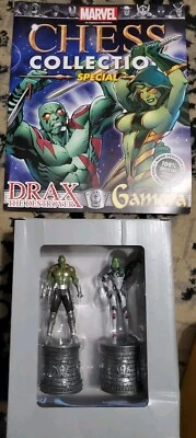 Figura de ajedrez de metal Drax y Gamora Eaglemoss Guardians de Marvel Comics  Foto 1 de 4