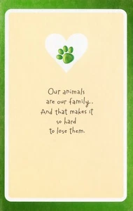 Caring SYMPATHY LOSS OF PET Card, Animals Are Family by American Greetings +✉ - Picture 1 of 6