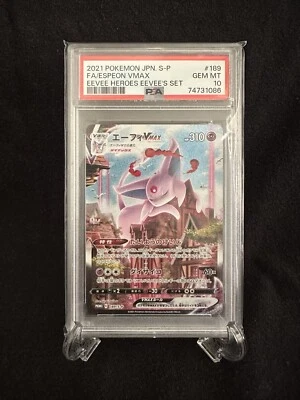 Pokemon Espeon Vmax Alt Art Japanese Eevee Heroes Promo 189/S-P PSA 10 Gem Mint - Image 1 of 2