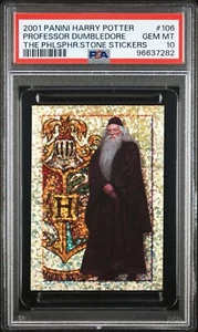 PSA 10 Professor Dumbledore #106 Panini Harry Potter Philosopher's Stone 2001 💎 - Picture 1 of 3