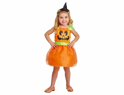 Toddler Girls' Pumpkin Dress Costume Hyde and Eek! Boutique, Size 18-24 Months - Image 1 of 4