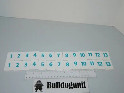 2018 Rummikub Game Replacement Lot 26 Blue Tile Parts Only Pressman - Image 1 of 2