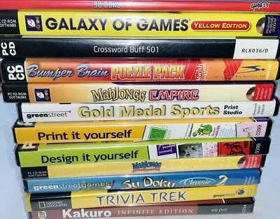 15 New & Sealed GAMING & PRINT YOURSELF CD-ROMS + Entertainment Pack VINTAGE - Image 1 of 4