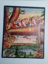 Vintage Puzzle Snow White & Seven 7 Dwarfs Walt Disney #2986 15 Pc Whitman