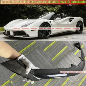 Kit de carrocería de alerón labio barbilla parachoques delantero de fibra de carbono para Ferrari 488 GTB Spider - Imagen 1 de 20