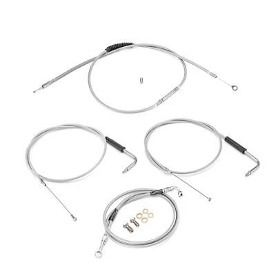 16”-18" Bar Brake Clutch Throttle Cable For Harley Sportster 1200 883 XL Non-ABS - Imagem 1 de 4