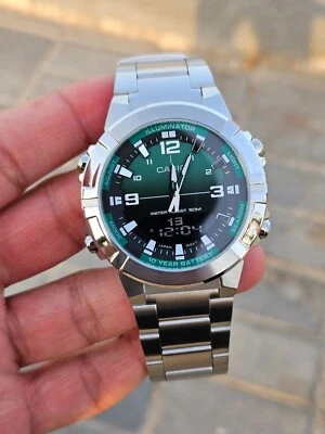 Reloj Casio AMW-870DA-3AVDF Hombre Analógico-Digital | Batería 10 Años | Esfera Verde Foto 1 de 4