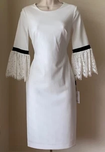 Calvin Klein Bell Sleeve Sheath Dress CD8C14LT NWT Size 2,4,6,8,10,12 - Picture 1 of 5