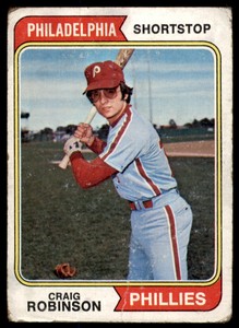1974 Topps #23 Craig Robinson RC G/VG (Crease) Philadelphia Phillies