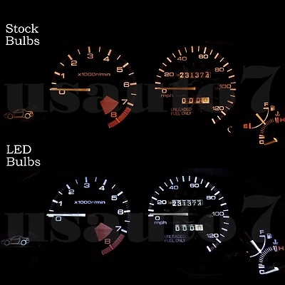 Dash Speedometer Cluster Gauge WHITE LED LIGHT KIT Fit 93-97 Honda Civic Del Sol - Image 1 of 4