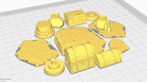 Treasure Piles - 28 mm / 1" - DragonLock - DND - Pathfinder - RPG - Dungeon & Dr - Picture 1 of 14