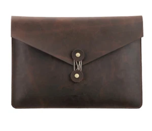 Lima de cuero de vaca carpeta bolsillo bolsa mensajera maletín personalizar café z620 - Imagen 1 de 2