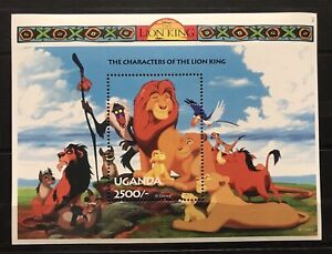 Uganda - Lion King - Disney / Animation on stamps Timbres MNH** Alb.10