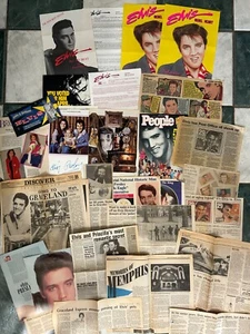 ELVIS PRESLEY Lot Misc Paper Newspaper Clippings “AS IS” - Picture 1 of 6