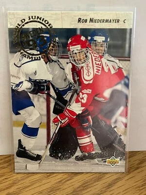 1992-93 UD World Junior Championship Sweden Rob Niedermayer #593 - Image 1 of 2