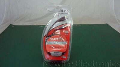 *New* Staples 6 ft. (1.8m) USB 2.0 High Speed Cable 577153 - Image 1 of 4