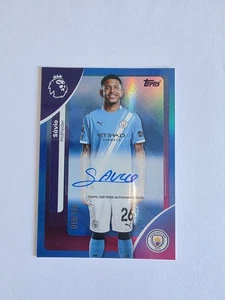 2026 Topps Premier League Savio Blue Autograph Auto Parallel /150 - Man City - Bild 1 von 2