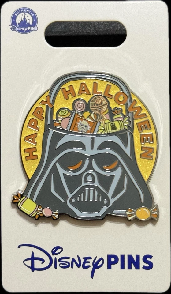 2025 Disney Parks Feliz Halloween Star Wars Darth Vader Candy Bucket Prendedor OE Foto 1 de 1
